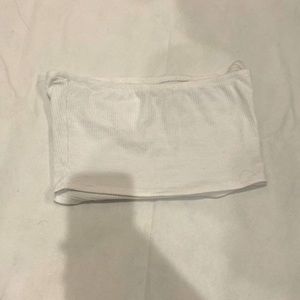 White Shein Sleeveless Crop Top